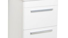 Set Baza front MDF si Lavoar seria 501, cu sertare, 60 cm, alb