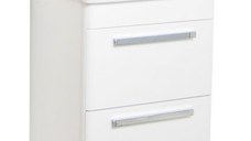 Set Baza front MDF si Lavoar seria 501, cu sertare, 60 cm, alb