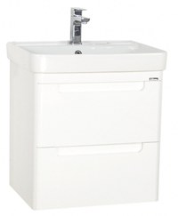 Set Baza front MDF si Lavoar seria 502, suspendata cu sertare, 60 cm, alb - 1
