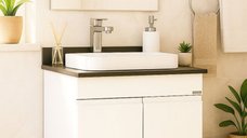 Set Baza front MDF si Lavoar seria 686, 60 cm, alb