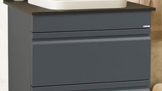 Set Baza front MDF si Lavoar seria 686, cu sertare, montat, 70 cm, antracit