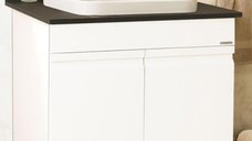 Set Baza front MDF si Lavoar seria 686, montat, 70 cm, alb