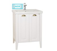 Set Baza front MDF si Lavoar seria 702, 60 cm, alb rustic - 1