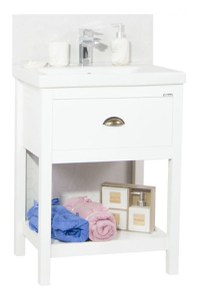 Set Baza front MDF si Lavoar seria 720, 60 cm, alb - 1