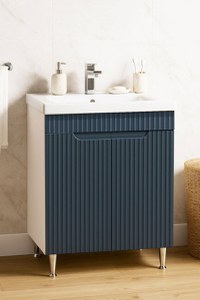 Set Baza front MDF si Lavoar seria 733, 60 cm, antracit - 1