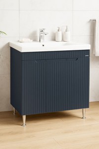 Set Baza front MDF si Lavoar seria 733, 80 cm, antracit - 1