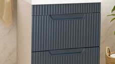 Set Baza front MDF si Lavoar seria 733, cu sertare, 60 cm, antracit