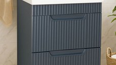 Set Baza front MDF si Lavoar seria 733, cu sertare, 60 cm, antracit