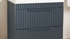Set Baza front MDF si Lavoar seria 733, cu sertare, 80 cm, antracit