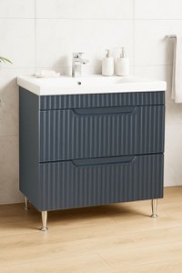 Set Baza front MDF si Lavoar seria 733, cu sertare, 80 cm, antracit - 1