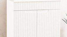 Set Baza front MDF si Lavoar seria 733, montat, 70 cm, alb rustic