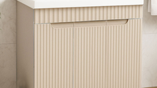 Set Baza front MDF si Lavoar seria 733, montat, 80 cm, crem