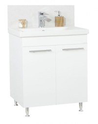 Set Baza front MDF si Lavoar seria 754, 70 cm, alb - 1