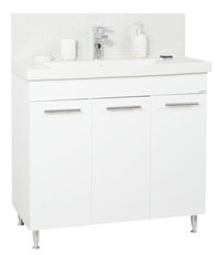 Set Baza front MDF si Lavoar seria 754, 80 cm, alb - 1