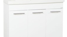 Set Baza front MDF si Lavoar seria 754, 80 cm, alb