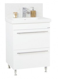Set  Baza front MDF si Lavoar seria 754, cu sertare, 60 cm, alb - 1