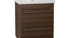 Set Baza front MDF si Lavoar seria 754, cu sertare, 60 cm, bambus
