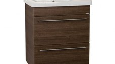Set Baza front MDF si Lavoar seria 754, cu sertare, 60 cm, bambus