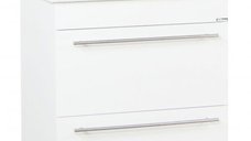 Set Baza front MDF si Lavoar seria 754, cu sertare, 65 cm, alb