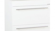 Set Baza front MDF si Lavoar seria 754, cu sertare, 65 cm, alb