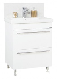 Set Baza front MDF si Lavoar seria 754, cu sertare, 65 cm, alb - 1
