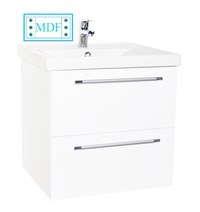 Set Baza front MDF si Lavoar seria 754, suspendata cu sertare, 60 cm, alb - 1