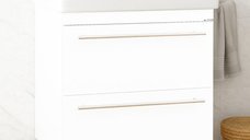 Set Baza front MDF si Lavoar seria 766, suspendata cu sertare, 60 cm, alb