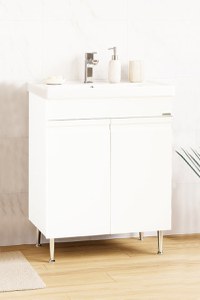 Set Baza front MDF si Lavoar seria 786, 60 cm, alb - 1