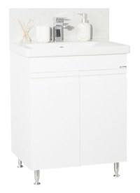 Set Baza front MDF si Lavoar seria 786, 65 cm, alb - 1