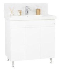 Set Baza front MDF si Lavoar seria 786, 80 cm, alb - 1