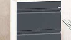 Set Baza front MDF si Lavoar seria 786, cu sertare, 60 cm, antracit