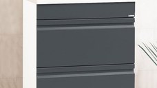 Set Baza front MDF si Lavoar seria 786, cu sertare, 60 cm, antracit