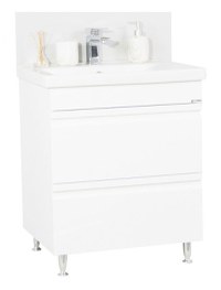 Set Baza front MDF si Lavoar seria 786, cu sertare, 70 cm, alb - 1