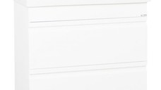 Set Baza front MDF si Lavoar seria 786, cu sertare, 80 cm, alb