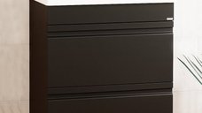 Set Baza front MDF si Lavoar seria 786, cu sertare, montat, 60 cm, negru