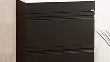 Set Baza front MDF si Lavoar seria 786, cu sertare, montat, 60 cm, negru