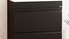 Set Baza front MDF si Lavoar seria 786, cu sertare, montat, 70 cm, negru