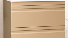 Set Baza front MDF si Lavoar seria 786, cu sertare, montat, 80 cm, cappuccino