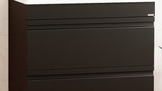 Set Baza front MDF si Lavoar seria 786, cu sertare, montat, 80 cm, negru