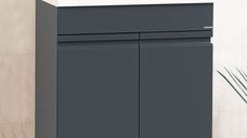 Set Baza front MDF si Lavoar seria 786, montat, 60 cm, antracit