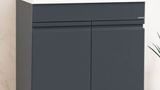 Set Baza front MDF si Lavoar seria 786, montat, 70 cm, antracit