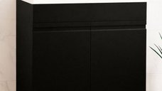 Set Baza front MDF si Lavoar seria 786, montat, 70 cm, negru