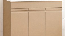 Set Baza front MDF si Lavoar seria 786, montat, 80 cm, cappuccino