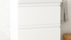 Set Baza front MDF si Lavoar seria 786, suspendata cu sertare, 60 cm, alb