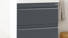 Set Baza front MDF si Lavoar seria 786, suspendata cu sertare, 60 cm, antracit
