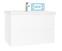 Set Baza front MDF si Lavoar seria 786, suspendata cu sertare, 80 cm, alb - 1