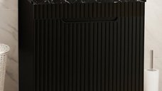 Set Baza front MDF si Lavoar seria 833, montat, 60 cm, negru