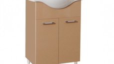 Set Baza Frontala din MDF cu Lavoar Seria 153, 60 cm, Nuanta Cappuccino