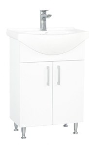 Set Baza si Lavoar seria 001, eco, 55 cm, alb - 1