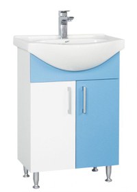 Set Baza si Lavoar seria 001, eco, 55 cm, bleu - 1